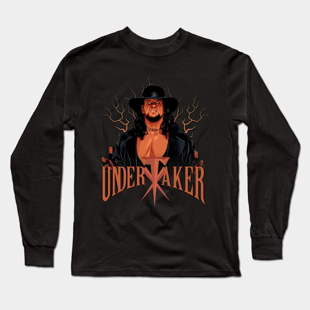 Wwe Smackdown Undertaker Long Sleeve T-Shirt by Cika Ciki